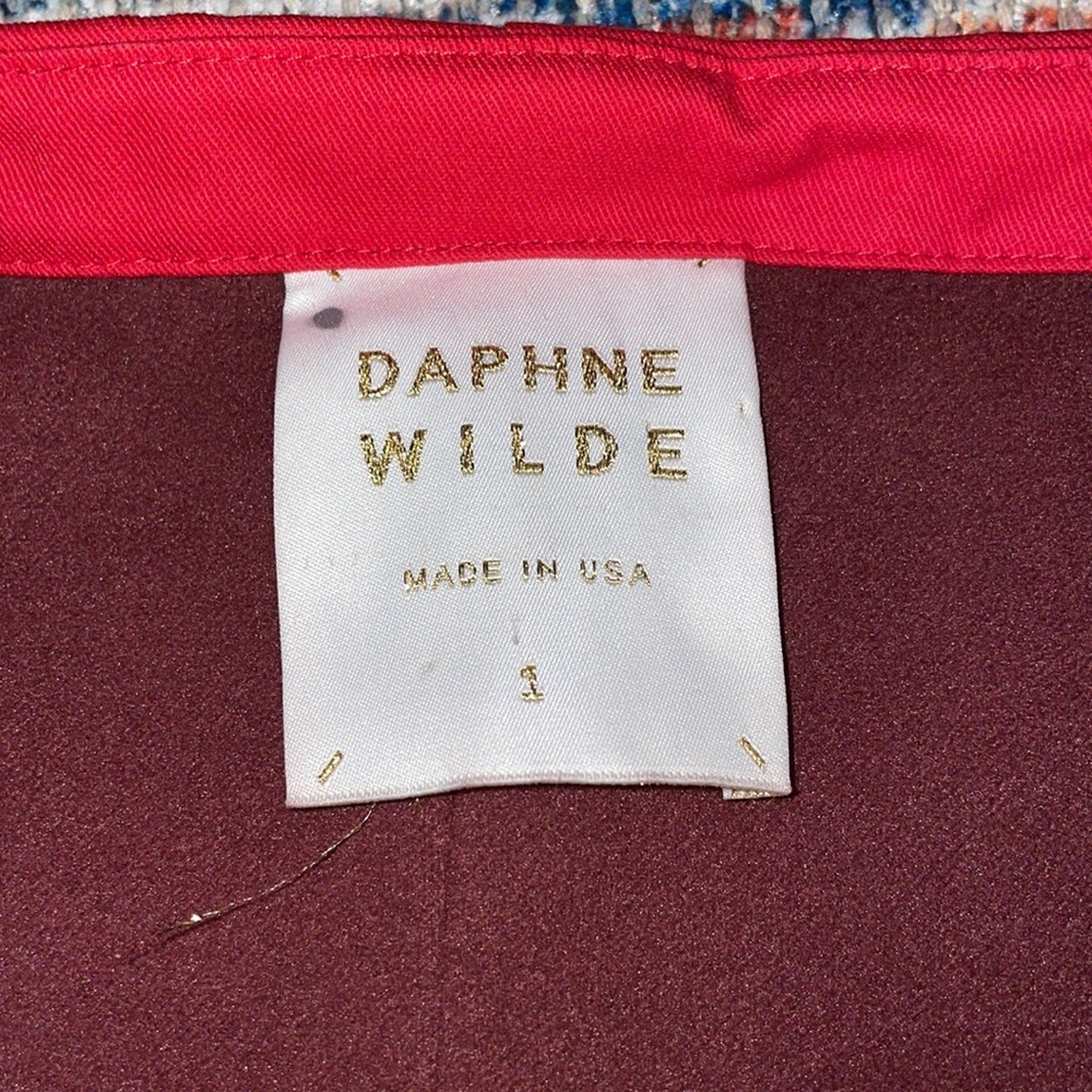 Daphne Wild Red Boatneck 3/4 Sleeve Fleece Lined Housedress SZ 1 (US 4-8) EUC - Picture 5 of 6